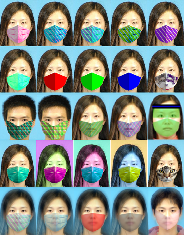 Examples of generated masked face images